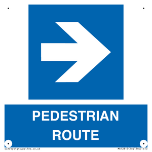 PEDESTRIAN ROUTE - right arrow